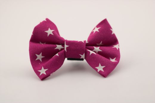 Hundefliege mit Sternchen - pink