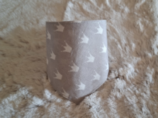 Hundehalstuch Krone Hellgrau