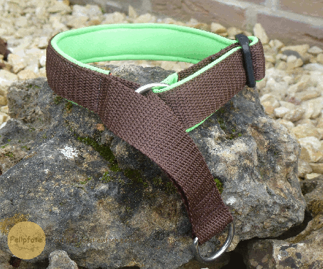 2 cm breit - Zug-Stopp Halsband unbestickt