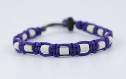 Schmuckkette mit EM Keramik Pipes - Lila, 37-40 cm