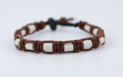 Schmuckkette mit EM Keramik Pipes - Chocolate Braun