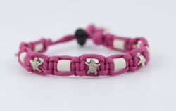 Schmuckkette mit EM Keramik Pipes - Beads Seestern 34-36 cm