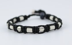 Schmuckkette mit EM Keramik Pipes - Beads Muscheln 38-40 cm