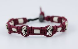 Schmuckkette mit EM Keramik Pipes - Beads Seepferdchen 40-42 cm