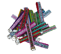 Schlüsselanhänger mit Borte - 2 cm breit - freie Farbwahl