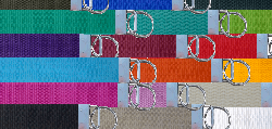Schlüsselanhänger uni - 2,5 cm breit - freie Farbwahl