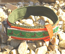 3 cm Premium Halsband Dackel grün - HU 37 cm bis 44 cm